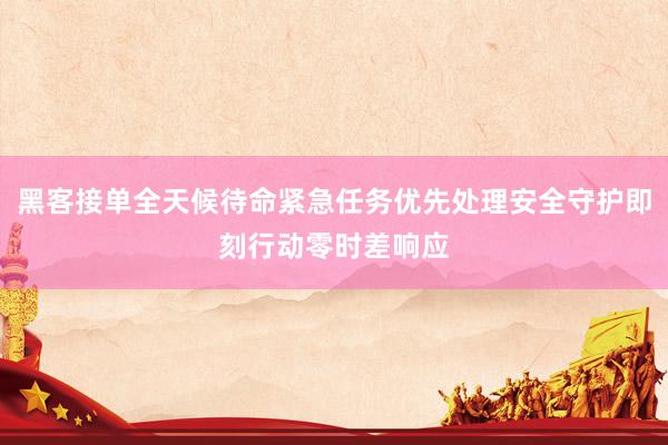 黑客接单全天候待命紧急任务优先处理安全守护即刻行动零时差响应